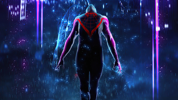 Spiderman Into The Spider Verse Poster Wallpaper