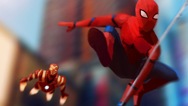 Spiderman Iron Man Wallpaper