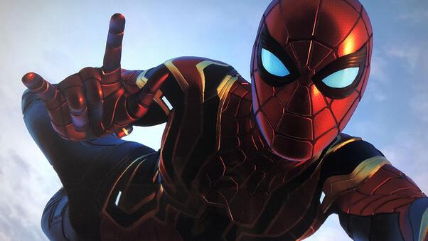 Spiderman Iron Stark Suit Wallpaper