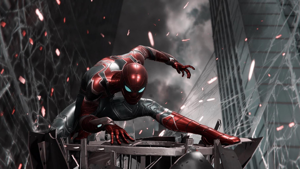 Spiderman Iron Suit Ps4 Wallpaper