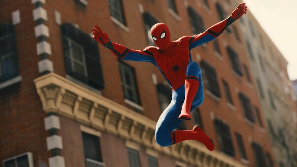 Spiderman Jumping 4k Wallpaper