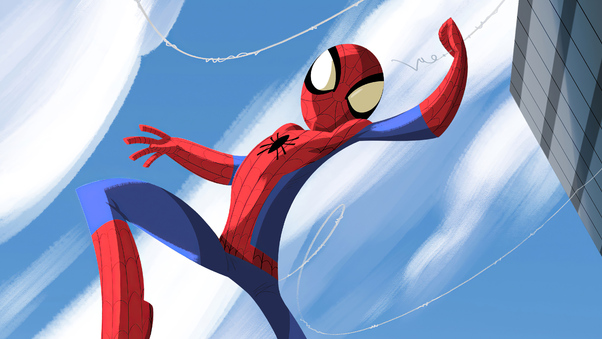 Spiderman Jumping Through 4k Wallpaper