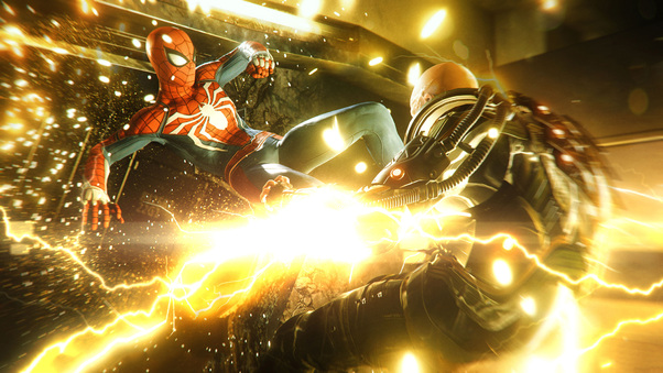 Spiderman Kicking Electro Wallpaper