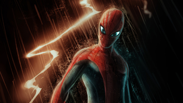 Spiderman Lightening Wallpaper