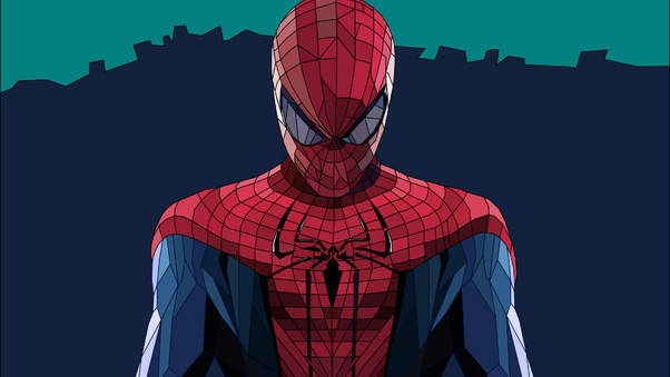 Spiderman Low Poly Art Wallpaper