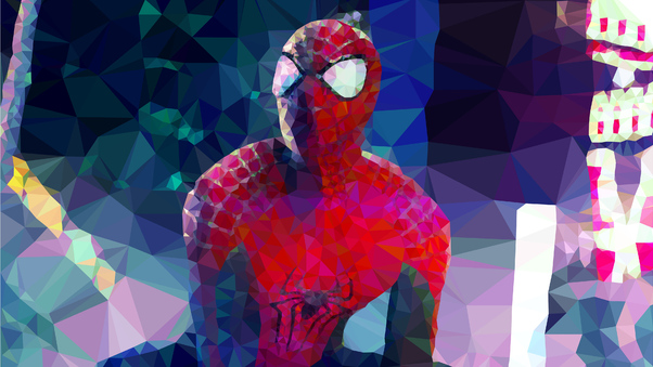 Spiderman Low Poly Arts Wallpaper