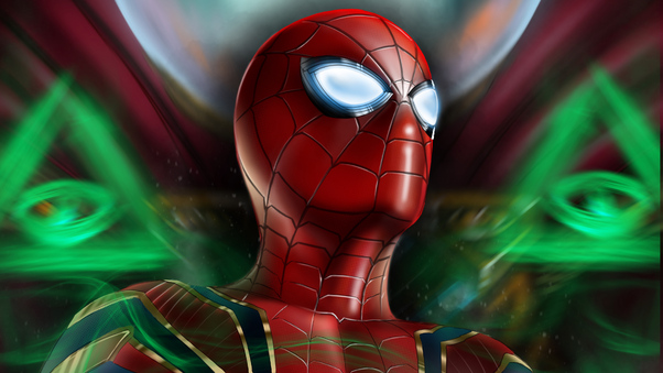 Spiderman Mask Eye Art Wallpaper