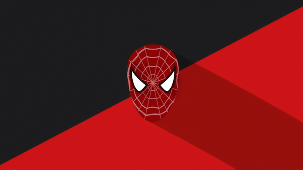 Spiderman Mask Minimal Wallpaper