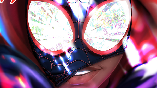 Spiderman Miles Morales Closeup Wallpaper