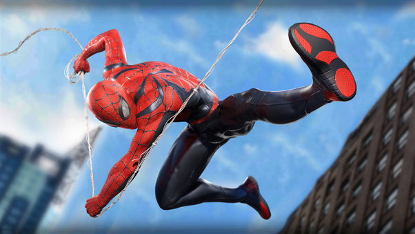 Spiderman Miles Morales Kick 5k Wallpaper