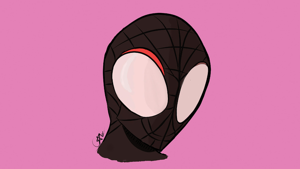 Spiderman Minimal Pink 4k Wallpaper