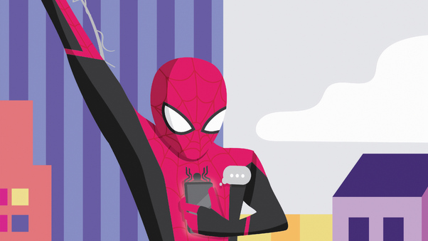 Spiderman On Phone Wallpaper