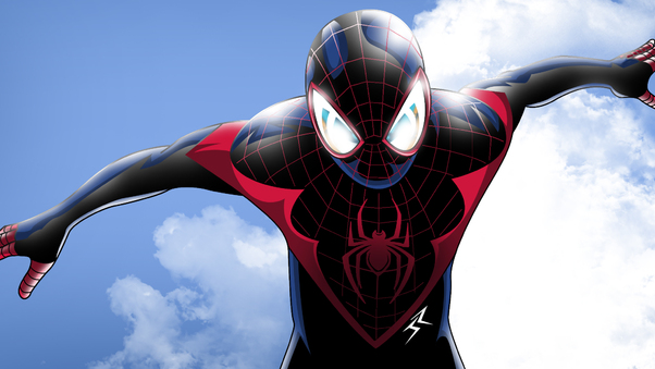 Spiderman On The Sky Wallpaper