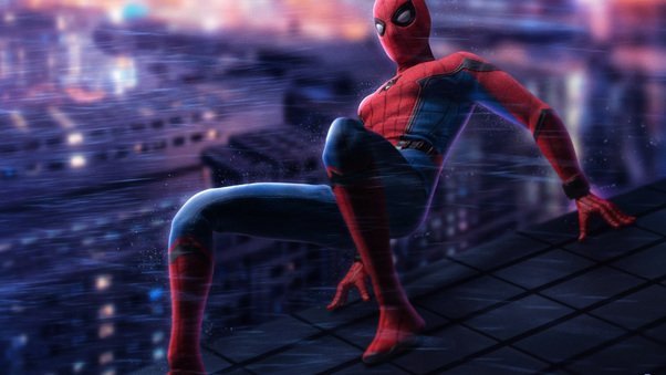 Spiderman On The Wall 5k Wallpaper