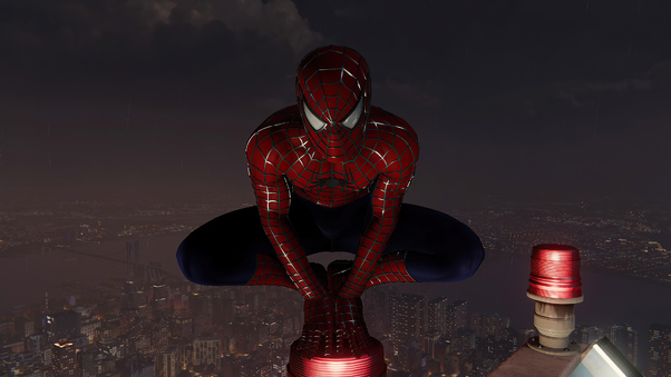 Spiderman On Top Wallpaper