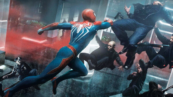 Spiderman Ps4 Fight 4k Wallpaper