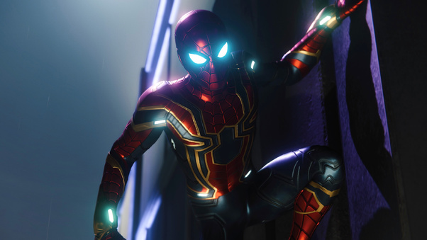 Spiderman PS4 Iron Spider Suit Wallpaper