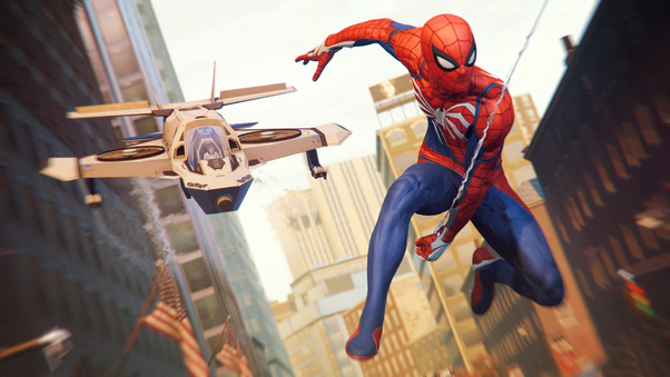 Spiderman Ps4 Video Game Chase Wallpaper