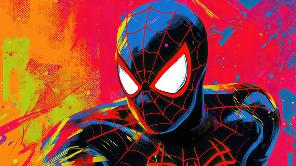 Spiderman Red Artwork Wallpaper