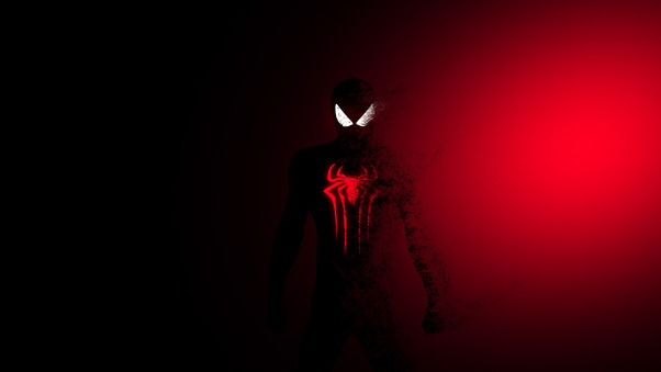 Spiderman Red Burning 4k Wallpaper