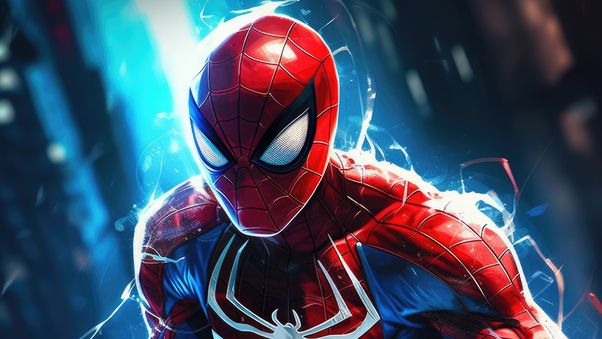 Spiderman Red Suit Artwork Wallpaper