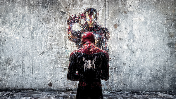 Spiderman Remembering Iron Man Wallpaper