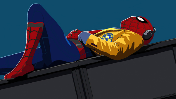 Spiderman Rest Time 8k Wallpaper