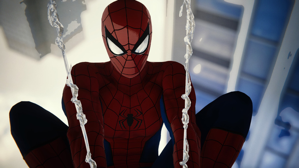 Spiderman Shooting Web 4k Wallpaper