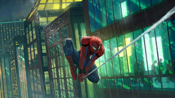 Spiderman Spider Swing Wallpaper
