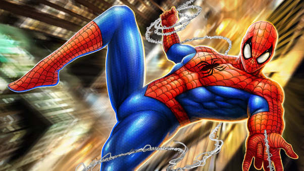 Spiderman Spider Web Art Wallpaper