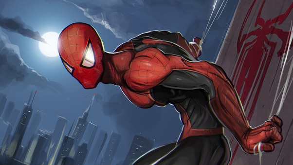 Spiderman Superhero Art Wallpaper