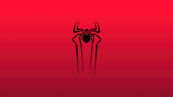 Spiderman Symbol Red 5k Wallpaper