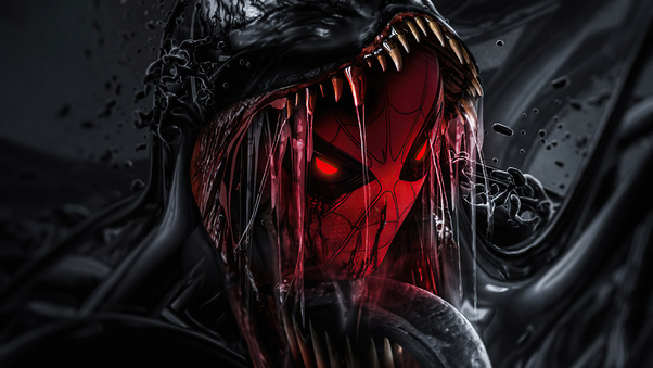 Spiderman Turning Into Venom Wallpaper