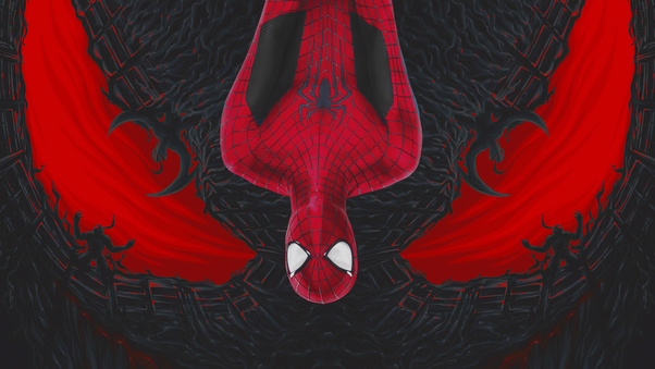 Spiderman Venom Art Wallpaper