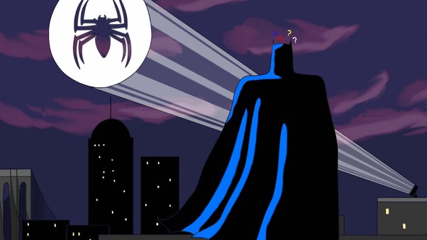 SpiderMan Visits Gotham City Wallpaper