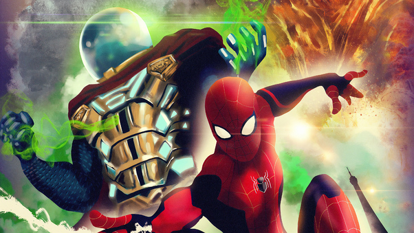 Spiderman Vs Mysterio 4k Artwork Wallpaper