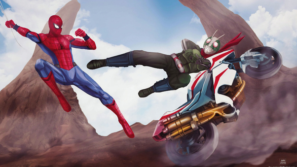Spiderman Vs Supervillian Wallpaper