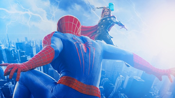 Spiderman Vs Thor Wallpaper