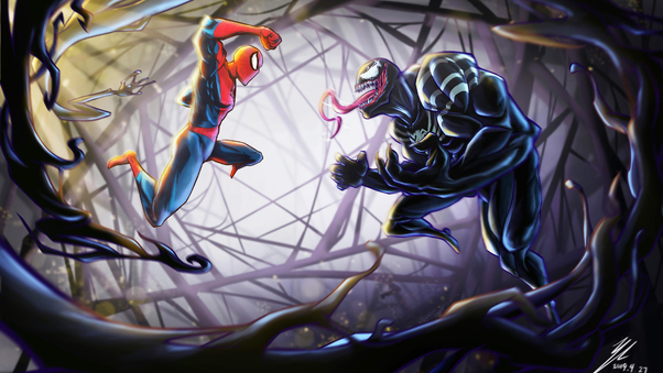 Spiderman Vs Venom 4k Wallpaper