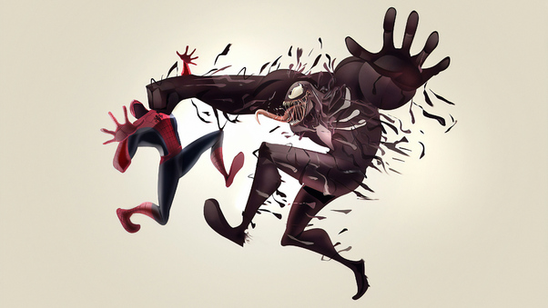 Spiderman Vs Venom Faceoff Wallpaper
