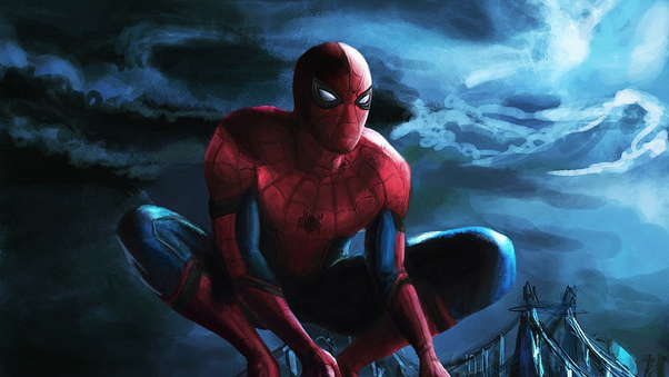 Spiderman Watching Wallpaper