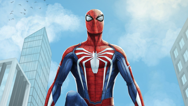 Spiderman Watching The City Wallpaper