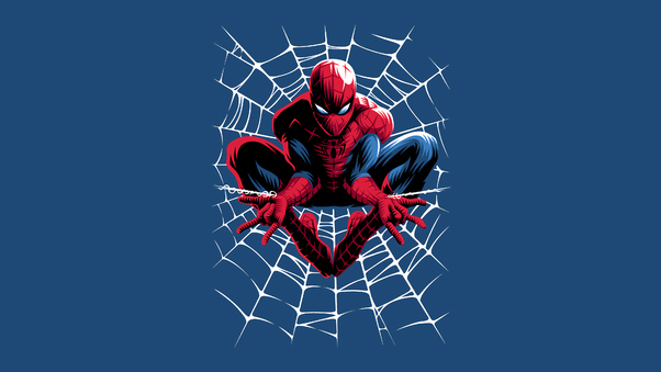 Spiderman Web Minimal 4k Wallpaper