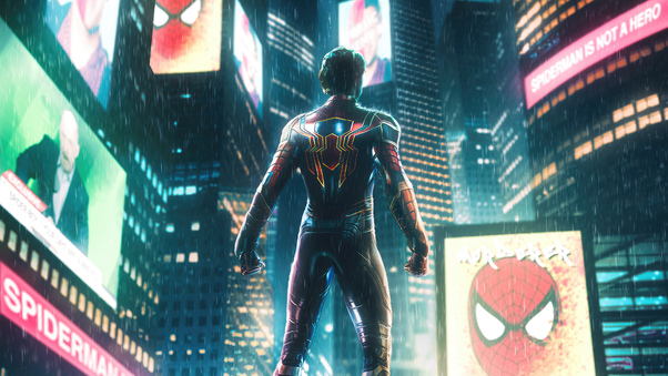 Spiderman With Iron Suit Wallpaper