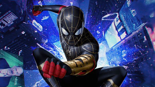 Spiderman With Magic Gauntlet Wallpaper