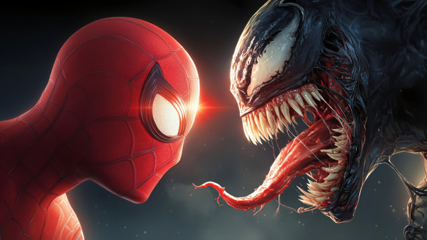 Spiderman X Venom No Limits (2932x2932) Resolution Wallpaper