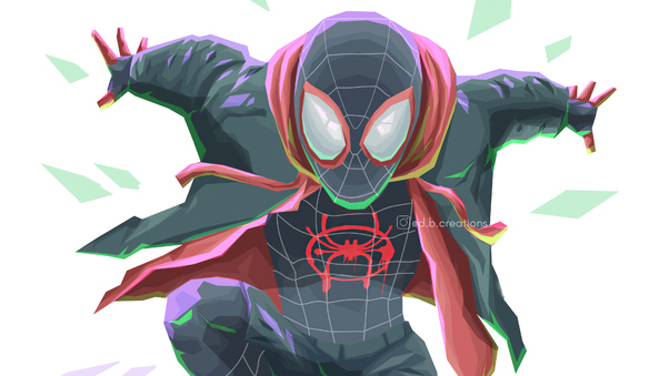 Spiderverse Miles Morales Art 4k Wallpaper