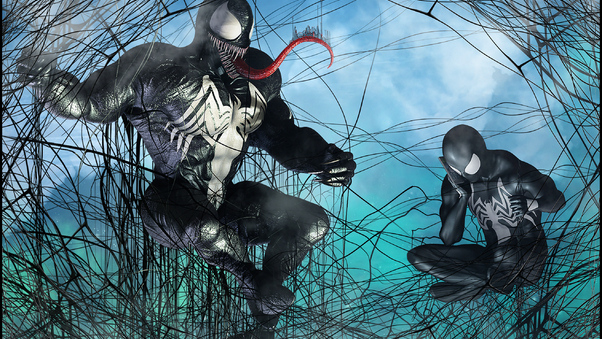 Spidey And Venom Wallpaper