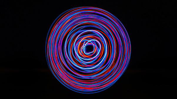 Spiral Lights Dark 5k Wallpaper