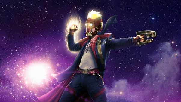 Star Lord Captain Marvel Mashup Wallpaper